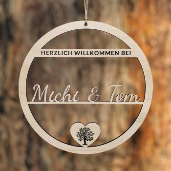 Preview: Türkranz personalisiert aus Holz - Vornamen