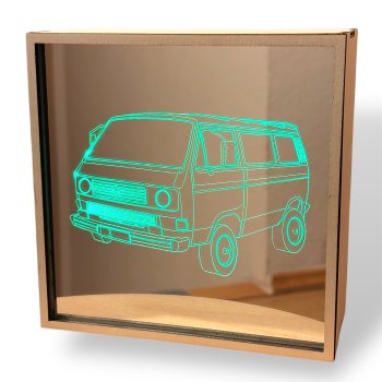 Spiegelbox mit LED-Beleuchtung und Wunschbild