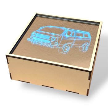 Preview: Spiegelbox mit LED-Beleuchtung und Wunschbild