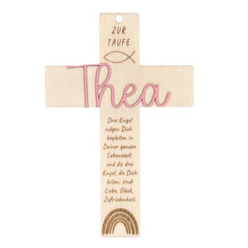 Preview: Kreuz zur Taufe personalisiert