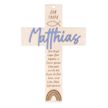 Kreuz zur Taufe personalisiert