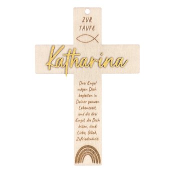 Kreuz zur Taufe personalisiert