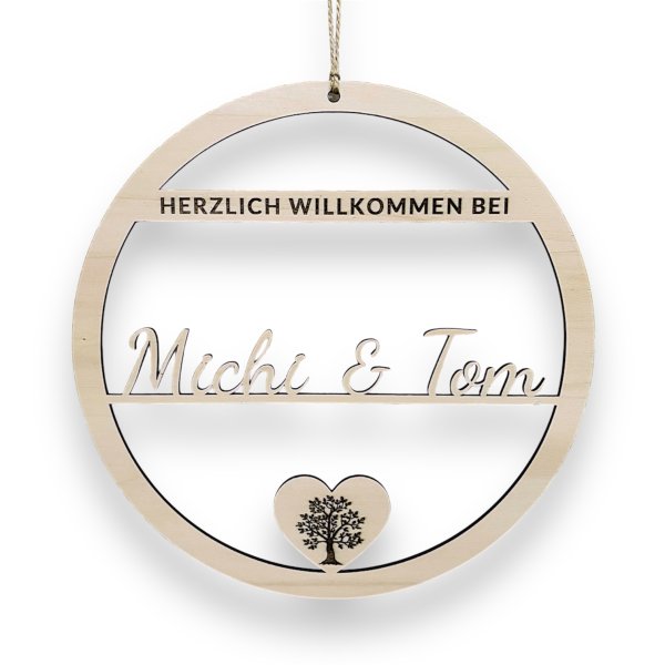Türkranz personalisiert aus Holz - Vornamen